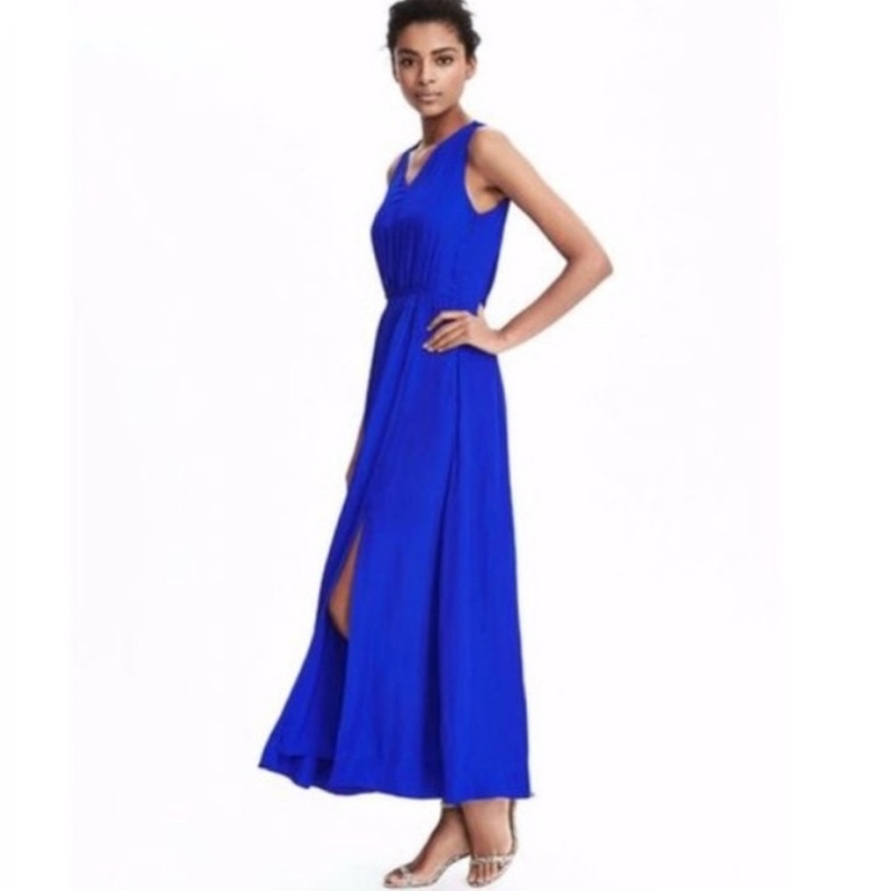 Banana Republic Goddess Maxi Dress Cobalt Blue